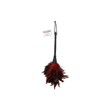FETISH FANTASY SERIES - BLACK & RED FRISKY FEATHER TICKLER - Piume