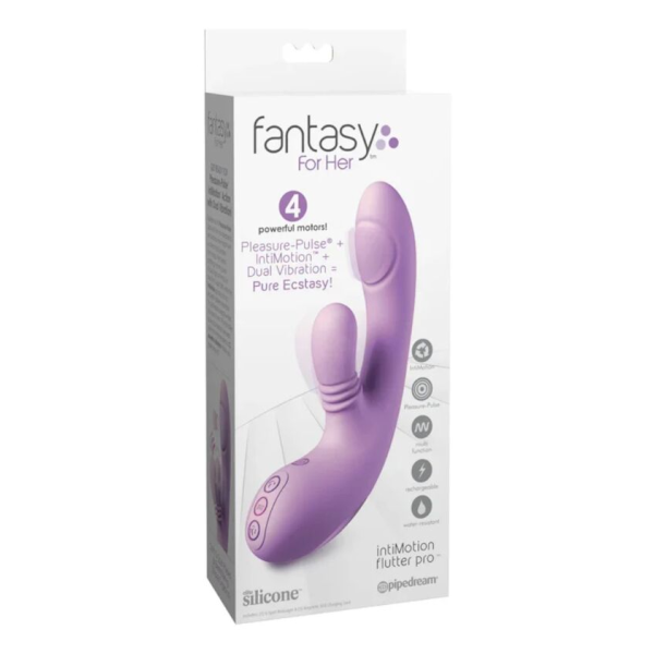 FANTASY FOR HER - INTIMOTION FLUTTER PRO PURPLE VIBRADOR RABBIT PARA PUNTO G Y CLÍTORIS