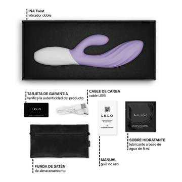 LELO - INA TWIST DOPPELVIBRATOR HASE FÜR G-PUNKT UND KLITORIS LAVENDEL