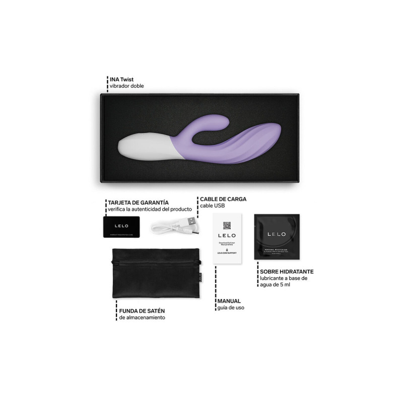 Lelo - Ina Twist Double Vibrateur Lapin Pour Le Point G Et Le