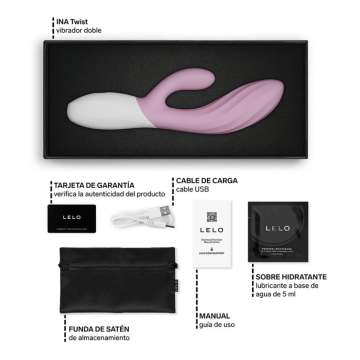 LELO - INA TWIST DOPPELVIBRATOR HASE FÜR G-PUNKT UND KLITORIS PINK
