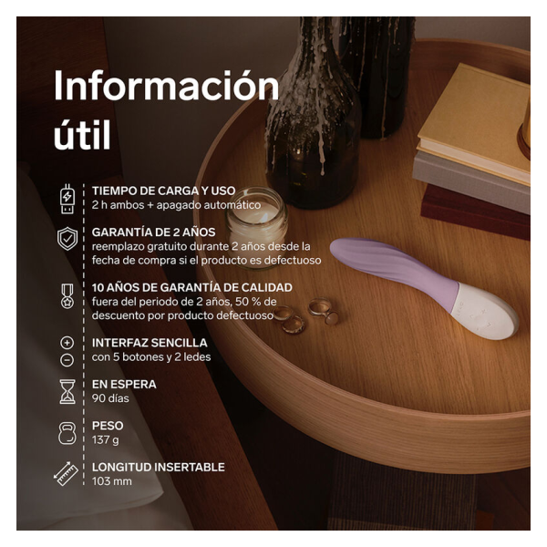 LELO - MONA TWIST VIBRATEUR POINT G RECHARGEABLE CONTRÔLÉ PAR APPLICATION LAVANDE