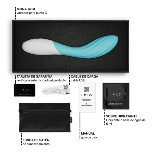 LELO - MONA TWIST VIBRATEUR POINT G RECHARGEABLE CONTRÔLÉ PAR APPLICATION LAVANDE