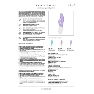 LELO - INA TWIST DOPPELVIBRATOR HASE FÜR G-PUNKT UND KLITORIS LAVENDEL