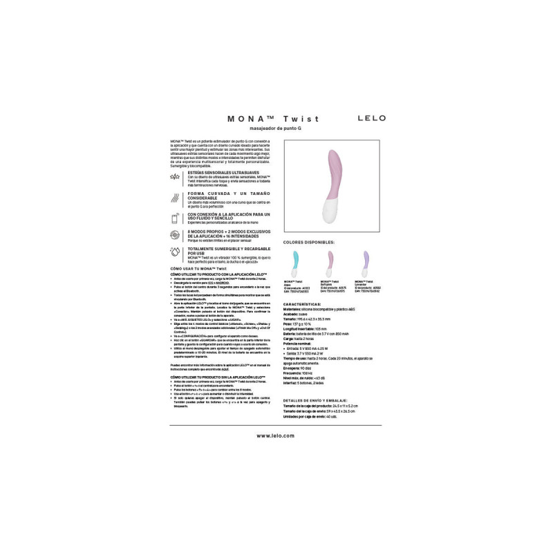 Lelo - Mona Twist Vibratore Per Il Punto G Ricaricabile E