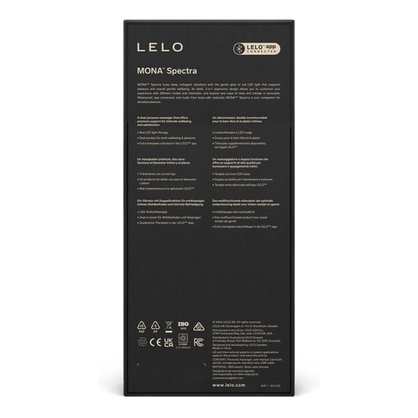 LELO - MONA SPECTRA ROTLICHT-INTIM-MASSAGEGERÄT WIEDERAUFLADBAR UND APP-STEUERT