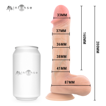 MR INTENSE - LOGAN DILDO VIBRADOR SILICONA CON EFECTO CALOR Y CONTROL REMOTO 20 CM -Ø- 4.1 CM