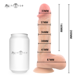 MR INTENSE - LOGAN DILDO VIBRADOR SILICONA CON EFECTO CALOR Y CONTROL REMOTO 20 CM -Ø- 4.1 CM