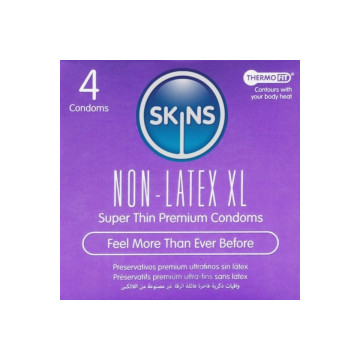 Skins - Preservativos Sin Latex Xl Pack 4 | Vybes.it