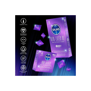 SKINS - LATEXFREIE KONDOME XL 4ER-PACKUNG | Vybes.it