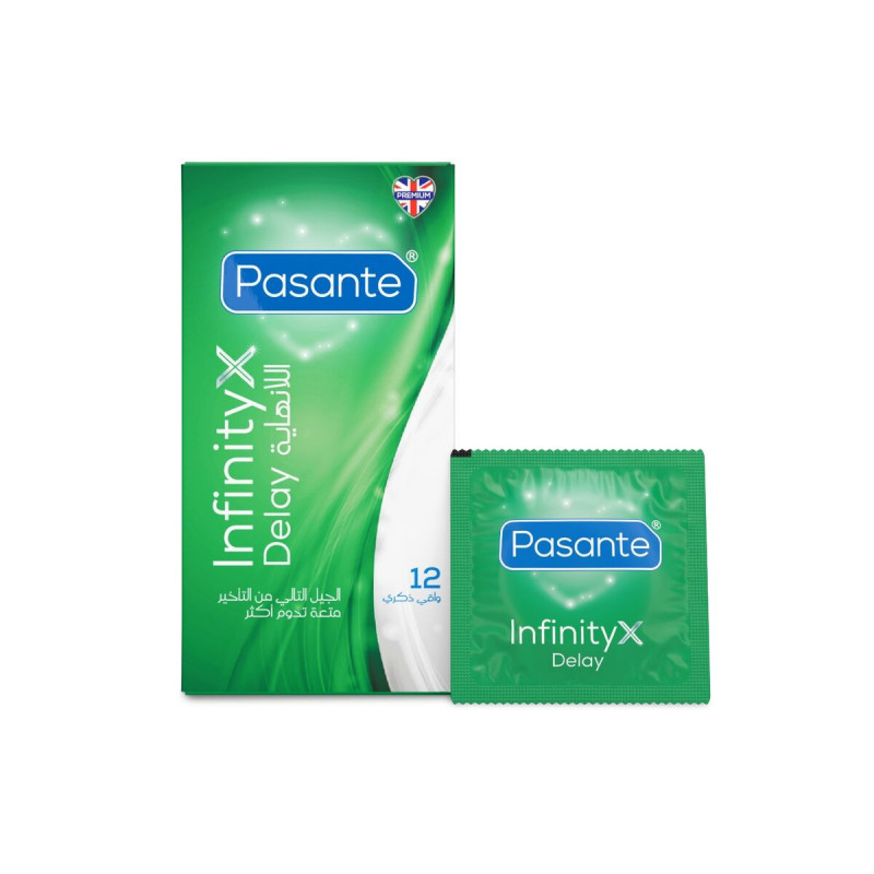 PASANTE - DELAY INFINITY KONDOME 12 STÜCK - Längere Vergnügungsreichw…