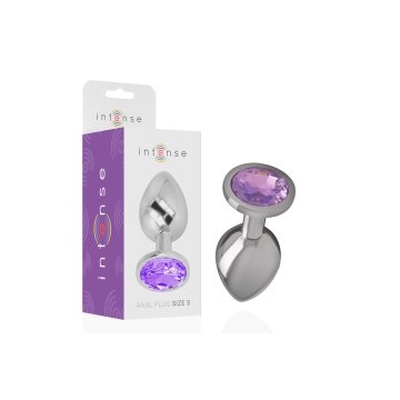 Intense - Analplug Aus Aluminiummetall Mit Violettem Kristall