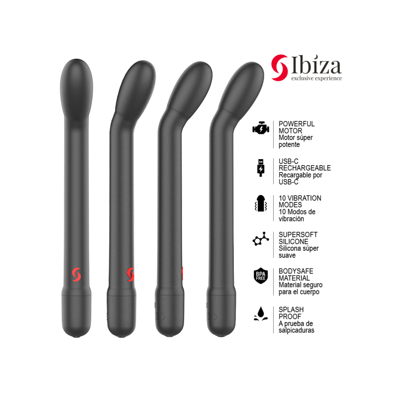 IBIZA - VIBRATORE PER IL PUNTO G NERO CON VIBRAZIONE - IBIZA TECHNOLO…