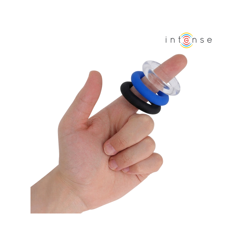 INTENSE - SET DI 3 ANELLI PER PENE WICK, VARI COLORI - INTENSE FOR HI…