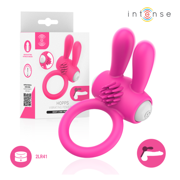 INTENSE - HOPPS VIBRIERENDER PENISRING MIT KLITORISSTIMULATION PINK