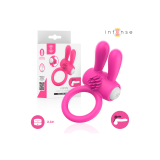 INTENSE - HOPPS VIBRATING PENIS RING WITH CLITORAL STIMULATION PINK: clitoral stimulator | Vybes.it