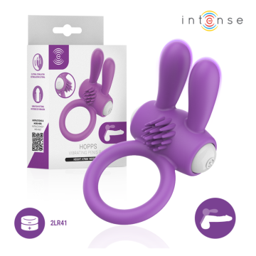 INTENSE - HOPPS VIBRIERENDER PENISRING MIT KLITORISSTIMULATION, LILA
