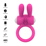 INTENSE - ANNEAU PÉNIS VIBRANT HOPPS AVEC STIMULATION CLITORIALE ROSE