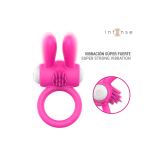 INTENSE - HOPPS VIBRATING PENIS RING WITH CLITORAL STIMULATION PINK: clitoral stimulator | Vybes.it