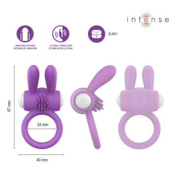 INTENSE - HOPPS VIBRIERENDER PENISRING MIT KLITORISSTIMULATION, LILA