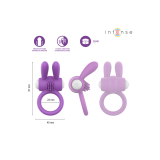 INTENSE - HOPPS VIBRATING PENIS RING WITH CLITORAL STIMULATION PURPLE: clitoral stimulator | Vybes.it