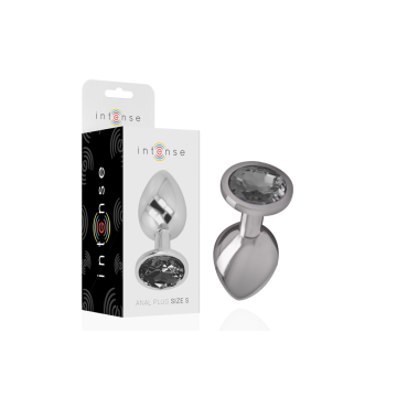 Intense - Analplug Aus Aluminiummetall Mit Schwarzem Kristall