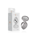 Intense - Plug Anal En Métal Aluminium Avec Cristal Dargent Taille