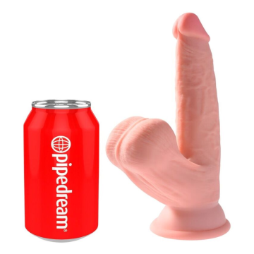 KING COCK - PLUS 3D DILDO SWINGING BALLS 12.7 CM
