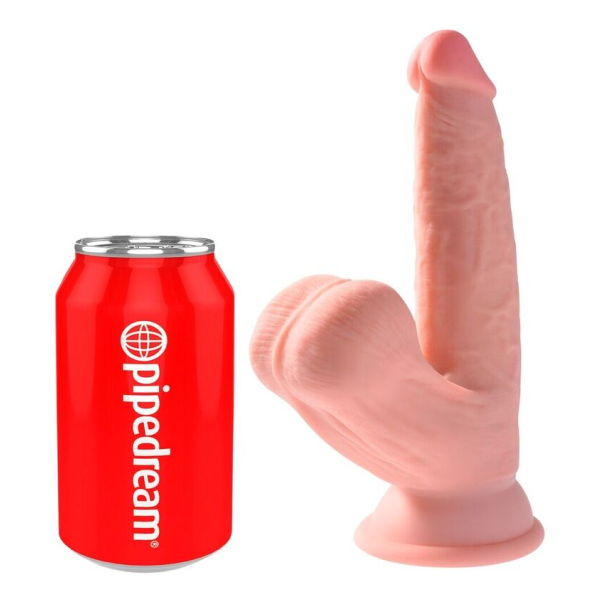 KING COCK - PLUS 3D DILDO SWINGING BALLS 12.7 CM