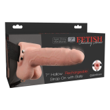 FETISH FANTASY SERIES - GODEMICHET VIBRANT Creux RÉALISTE AVEC BOULES 17,8 CM
