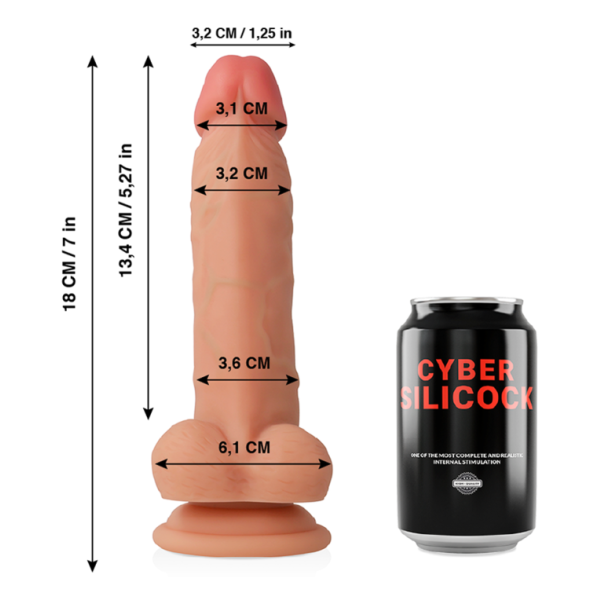 CYBER SILICOCK - FREEMAN ULTRA REALISTIC SOFT LIQUID SILICONE 20 CM -O- 3.8 CM