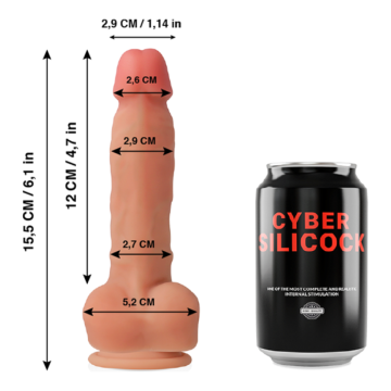 CYBER SILICOCK - ANSEL ULTRA REALISTIC SOFT LIQUID SILICONE 15.5 CM -O- 2.9 CM