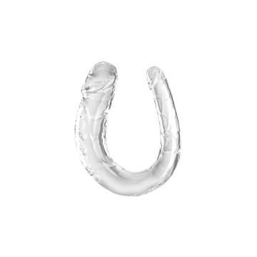 KING COCK - DOUBLE TROUBLE DILDO DOBLE 33 CM TRANSPARENTE