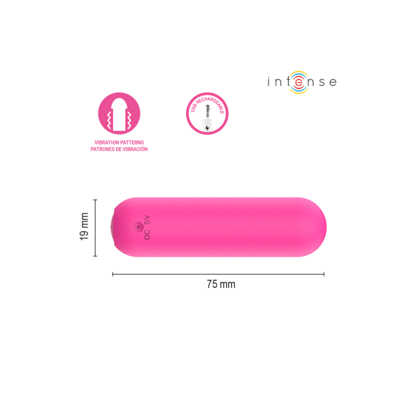 INTENSE - JUDY VIBRANTE RECHARGEABLE AVEC TÉLÉCOMMANDE ROSE - INTENSE…