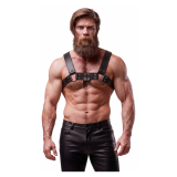 FETISH SUBMISSIVE ATTITUDE - MENS ECO-LEATHER CHEST HARNESS