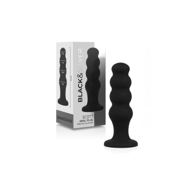 Black&Silver - Plug Anal En Silicone Scott Premium Noir | Vybes.it