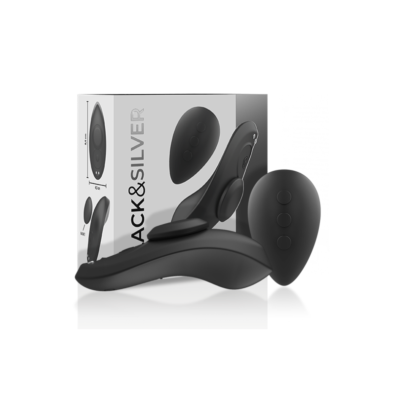 Black&Silver - Culotte Vibrante Rechargeable En Silicone Preston