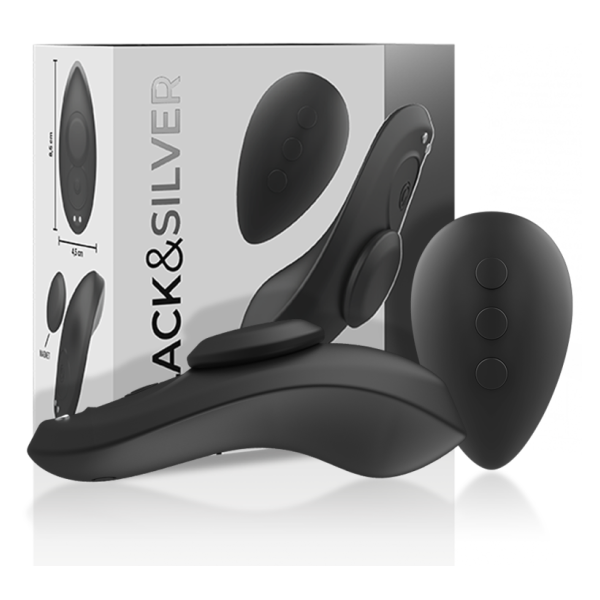 BLACK&SILVER - PRESTON PANTIE MAGNÉTICO VIBRADOR SILICONA REMOTO