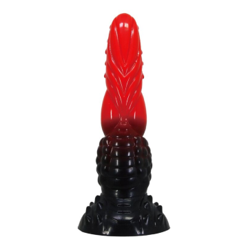 POWER MONSTERS - FIRE DRAGON FANTASY DILDO WITH SUCTION CUP 24.5 CM Ø 5.8 CM RED & BLACK
