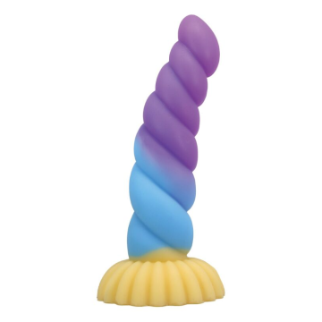 POWER MONSTERS - EINHORN DREIFARBIGER FANTASIE-SILIKONDILDO 22 CM Ø 5 CM