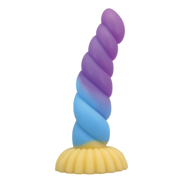 POWER MONSTERS - GODEMICHET EN SILICONE LICORNE TRICOLOR FANTASY 22 CM Ø 5 CM