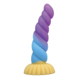 POWER MONSTERS - UNICORN TRICOLOR FANTASY SILICONE DILDO 22 CM Ø 5 CM