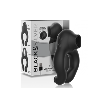 Black&Silver - Vibratorring Aus Silikon, 3 Motoren