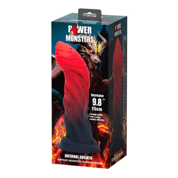 POWER MONSTERS - INFERNAL GOLIATH BICOLOR FANTASY SILICONE DILDO 25 CM Ø 6 CM
