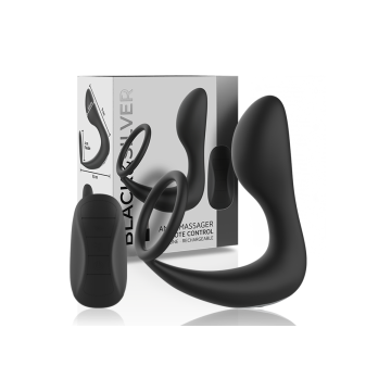 Black&Silver - Remote Control Anal Massager Rechargeable Silicone