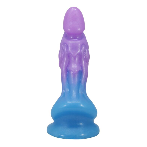 POWER MONSTERS - DILDO REALISTICO ATLANTEANO CON VENTOSA 19 CM Ø 5 CM BLU E VIOLA
