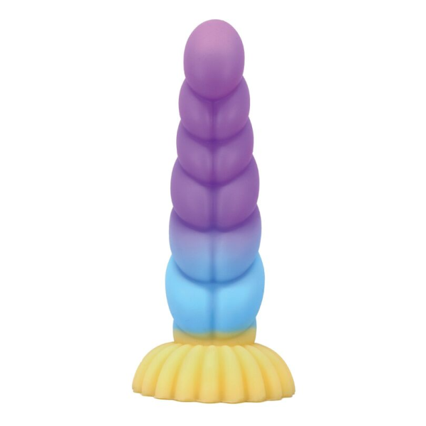 POWER MONSTERS - EINHORN DREIFARBIGER FANTASIE-SILIKONDILDO 22 CM Ø 5 CM