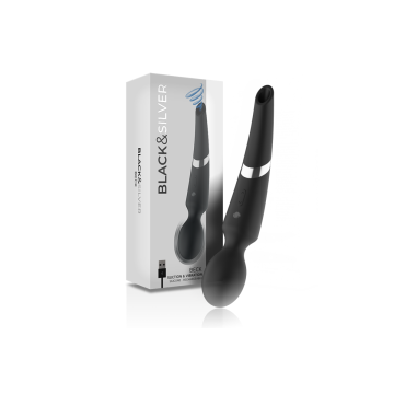 Black&Silver - Baguette Et Ventouse Beck 2 En 1 Silicone | Vybes.it