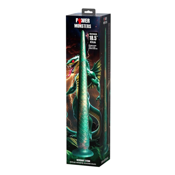POWER MONSTERS - WILDWYRM TAIL BICOLORE FANTASY DILDO IN SILICONE 47 CM Ø 4 CM