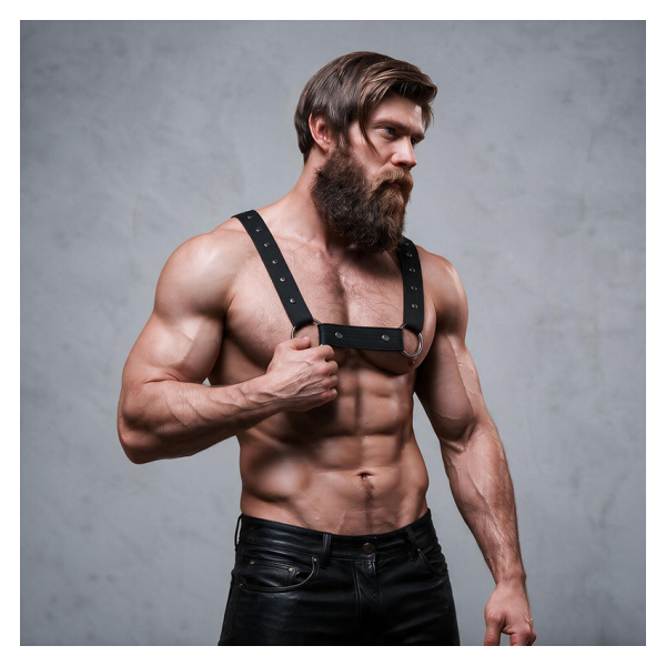 FETISH SUBMISSIVE ATTITUDE - HARNAIS DE SPORT RÉGLABLE EN NÉOPRÈNE POUR HOMMES